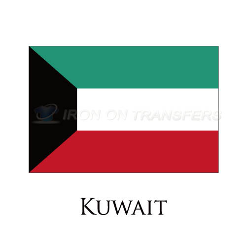 Kuwait flag Iron-on Stickers (Heat Transfers)NO.1907